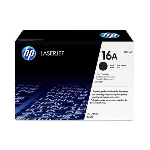 HP 惠普 【南紡購物中心】  16A 黑色原廠碳粉匣 Q7516A 適用  LaserJet 5200