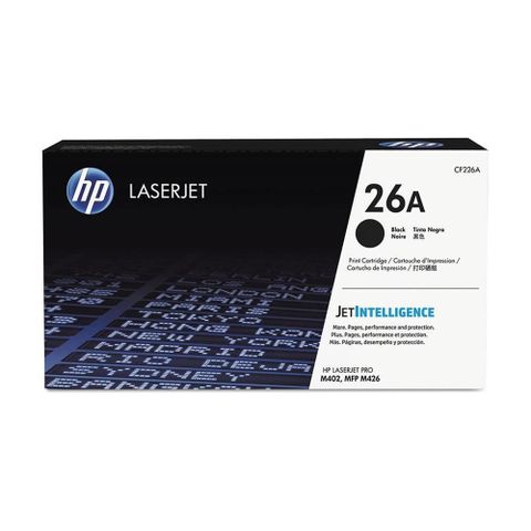 HP 惠普 【南紡購物中心】  26A 黑色原廠碳粉匣 CF226A 適用 LaserJet Pro M402n/M402dn/M402dw/M426fdn/M426fdw