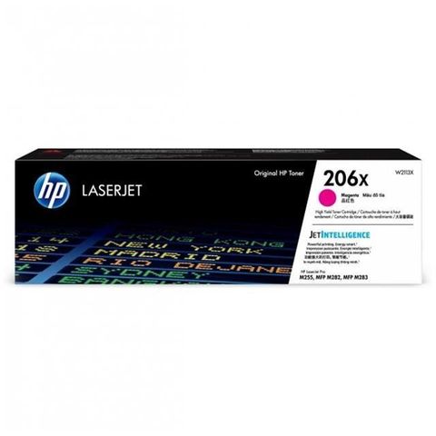 HP 惠普 206X 高印量洋紅色原廠碳粉匣 W2113X 適用 M255dw/M283fdw/MFP M282nw