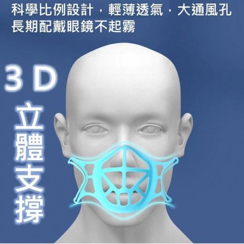 【不再悶熱】3D口罩支架 口罩支撐器 (30入裝)