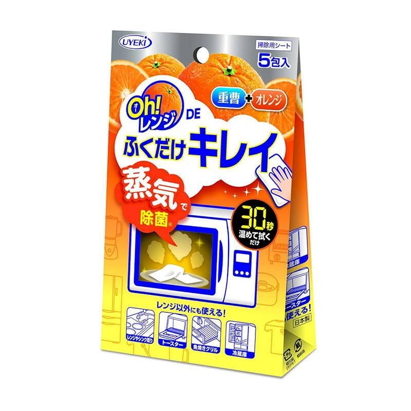 日本UYEKI】 蒸汽式微波爐專用清潔紙巾(5入/盒) 微波爐清潔紙巾