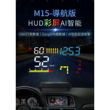 【導航 + HUD抬頭顯示器】APP 投影式 HUD 轉述 水溫 M15