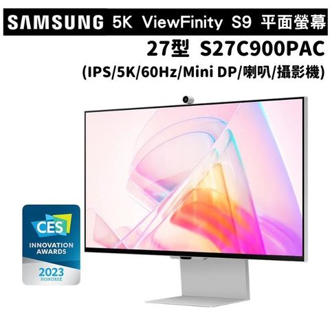 SAMSUNG 三星 27吋 5K ViewFinity S9 平面螢幕顯示器 S27C900PAC