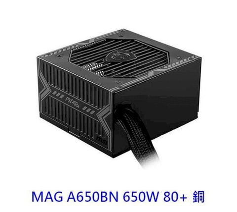 MSI 微星 MAG A650BN 650W 80+ 銅牌 電源供應器
