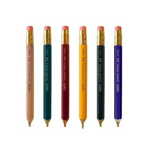 【OHTO】日本2mm復古木製粗型自動鉛筆(6色可選)