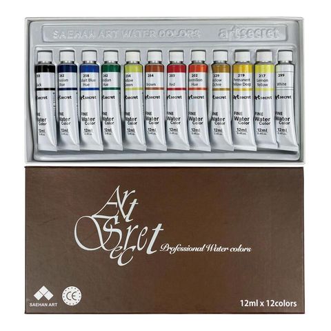 【Art Secret】藝術家 秘密 透明 水彩 12ml 12色 / 組 B021212B_2組/組