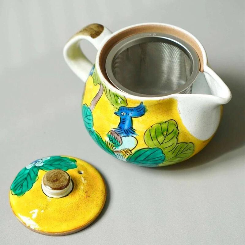日本九谷燒】吉田屋藍鳥花草彩繪茶壺手工茶壺- PChome 24h購物