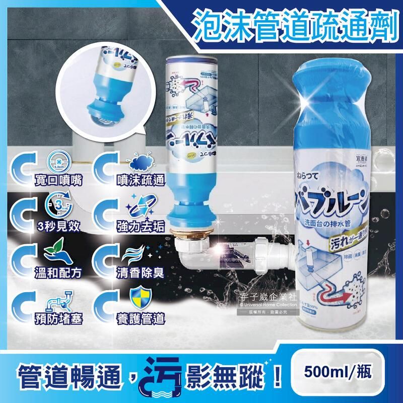  (2瓶)日本Clean-寬口藍蓋倒噴去垢芳香泡沫清潔劑500ml/瓶