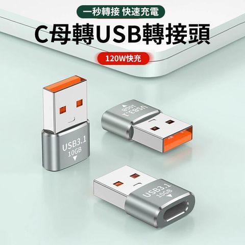 USB3.1 Type-C轉接頭 120W超快充 10GB高速傳輸