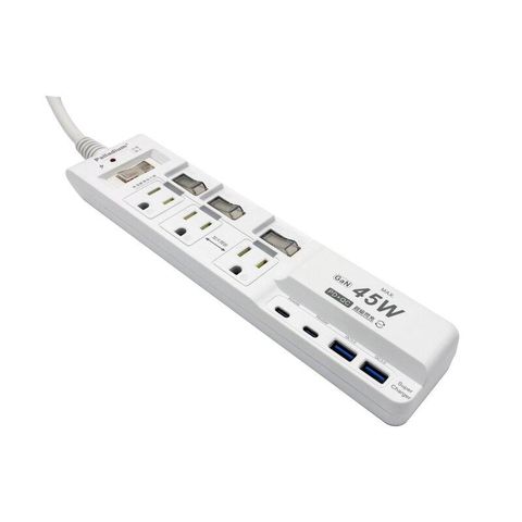 【Palladium】USB閃充45W延長線6尺_4切3座3P | C-67PLC