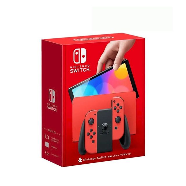 Nintendo 任天堂 Switch OLED 主機 瑪利歐亮麗紅 (電力加強版 台灣公司貨)