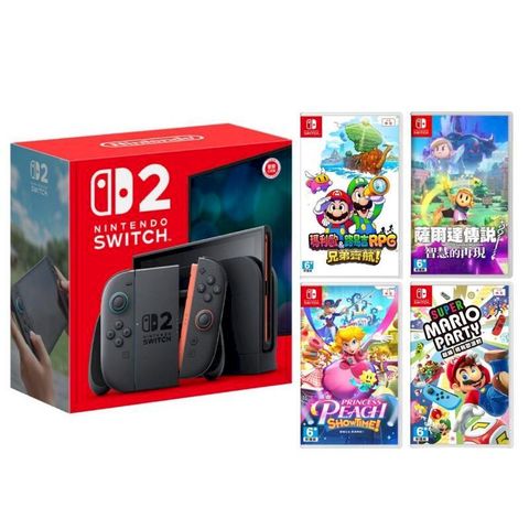 任天堂 NS2 Switch 2 遊戲主機 + 精選遊戲片*2 台灣公司貨