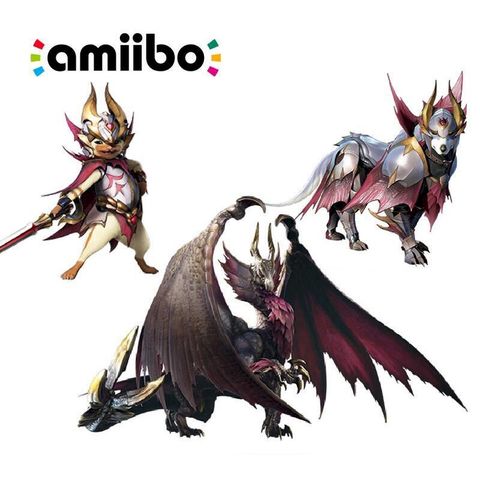 NS Switch Amiibo《爵銀龍 加爾克 艾路》魔物獵人 破曉系列 一套三隻