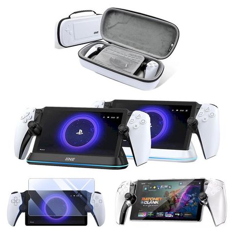 良值 PS Portal 掌機 專用全套周邊 保護殼組 多色(收納包/充電座/保護貼/PC水晶保護殼)