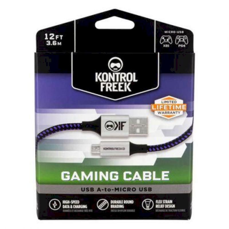 KontrolFreek  USB A-to-Micro Gaming Cable 365m編織傳輸線 PS4 X1適用【AS0212】