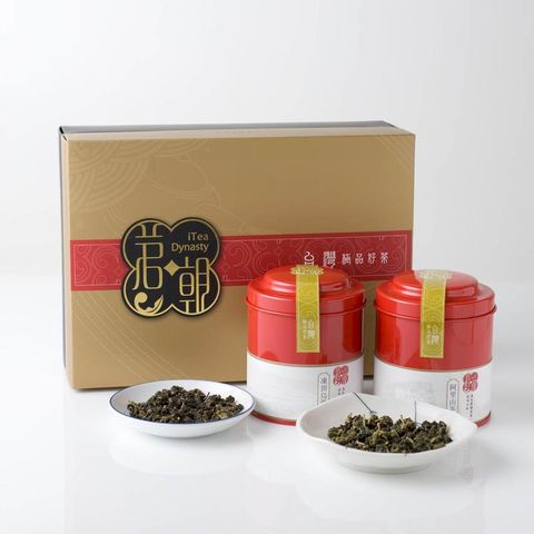 iTea我茶 茗朝茶葉禮盒 清香阿里山高山茶100g+濃香凍頂烏龍茶100g