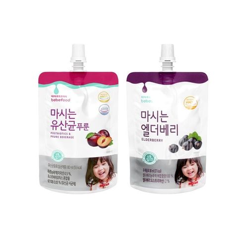 【韓國 BEBEFOOD】寶寶福德 接骨木莓果汁 / 李子乳酸菌飲料