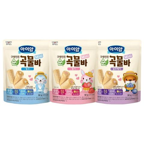 【韓國 ILDONG FOODIS】日東 迷你穀物小捲心-牛奶/草莓/藍莓