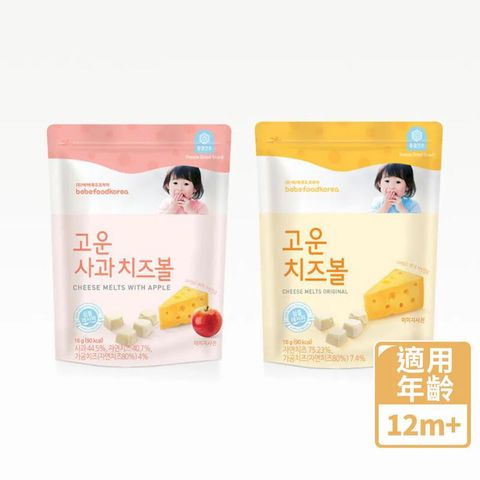 【韓國 BEBEFOOD】寶寶福德 起司優格豆2入組-起司蘋果/起司原味