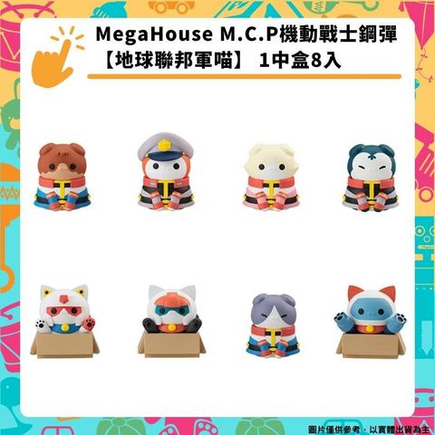 MegaHouse 盒玩 M.C.P機動戰士鋼彈 地球聯邦軍喵 1中盒8入