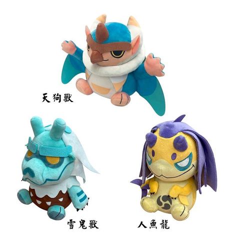 魔物獵人 崛起Rise Q版玩偶 人魚龍 天狗獸 雪鬼獸 分售