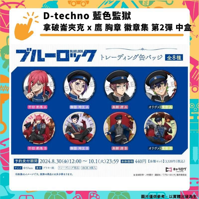  D-techno 藍色監獄 拿破崙夾克 x 鷹 胸章 徽章集 第2彈 中盒