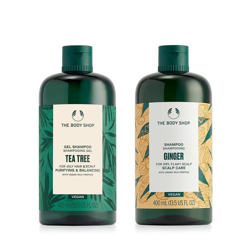  The Body Shop 經典極淨洗髮組 (茶樹+薑根)