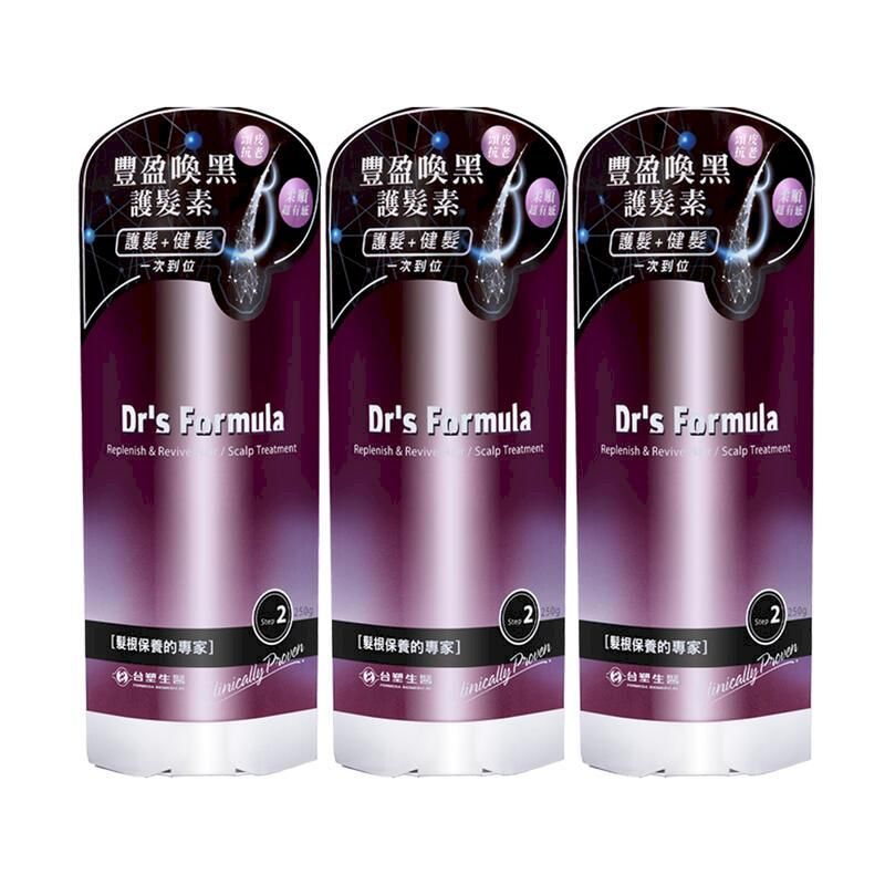  《台塑生醫》Dr's Formula 豐盈喚黑護髮素250ml (6入)