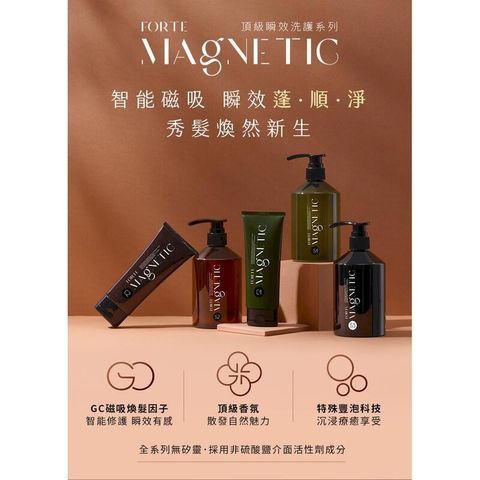 【FORTE】Magnetic (蓬鬆/柔順/控油)洗髮精500g _ 1入