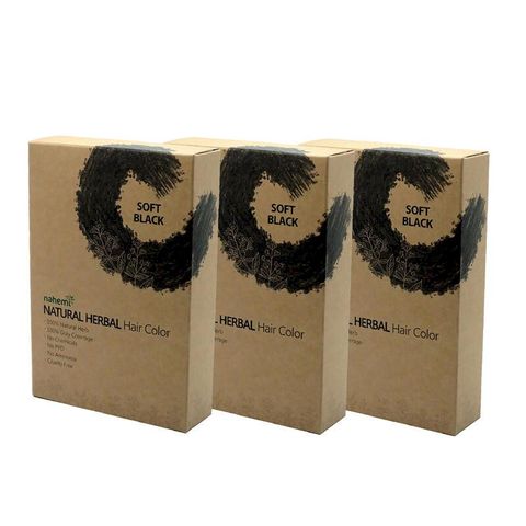 【Nahemi 娜禾蜜】草本增色護髮粉100g-自然黑 3入組