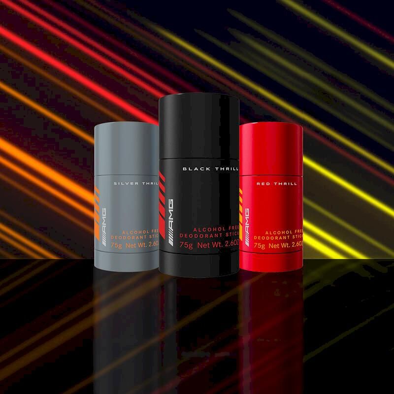SILVER BLACK THRILLRED THRILLALCOHOL FREDEODORANT 75g Net Wt 260AMGALCOHOL DEODORANT STIC75g Net Wt ALCOHOL FREEDEODORANT STICE75g Net Wt. 2.60
