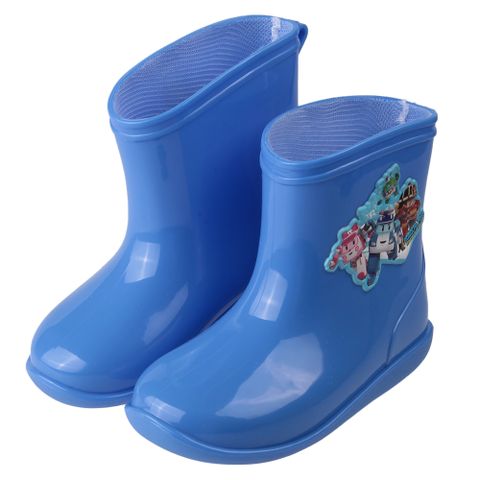 《布布童鞋》POLI波力警車藍色兒童短筒雨鞋(15~19公分) [ B3V486B ]