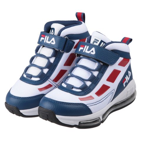 《布布童鞋》FILA康特杯義勇藍色兒童氣墊機能運動鞋(19~24公分) [ P3T321B ]