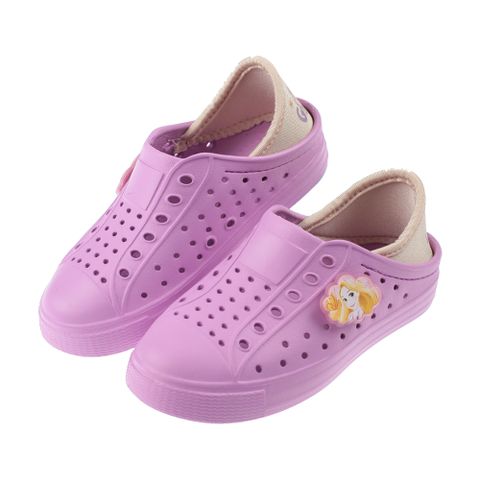 《布布童鞋》Disney迪士尼長髮公主樂佩紫色兒童休閒鞋洞洞鞋(16~21公分) [ D3H023F ]