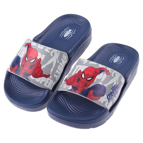 《布布童鞋》Marvel蜘蛛人藍灰色輕量兒童拖鞋(17~22公分) [ B3F026B ]