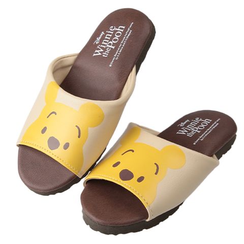 《布布童鞋》Disney迪士尼小熊維尼黃色兒童室內拖鞋(16~24公分) [ D3N428K ]