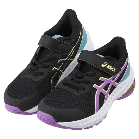 《布布童鞋》asics亞瑟士GT1000紫葡萄黑色兒童機能運動鞋(17.5~22公分) [ J3S295D ]
