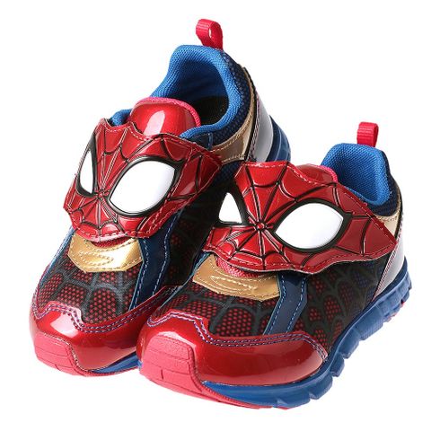 《布布童鞋》Moonstar日本漫威聯名蜘蛛人復刻藍紅色兒童機能運動鞋(16~19公分) [ I3D131B ]