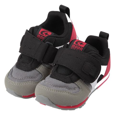 《布布童鞋》Moonstar日本有型兒童黑色機能運動鞋(15~18公分) [ I3X296D ]