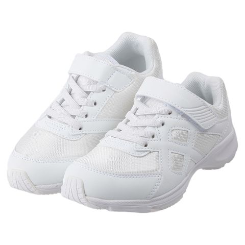 《布布童鞋》Moonstar日本月星全白色兒童機能運動鞋(19~24.5公分) [ I3W011M ]
