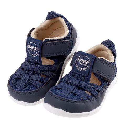 《布布童鞋》日本IFME極簡海軍藍寶寶機能水涼鞋(12.5~15公分) [ P3A311B ]