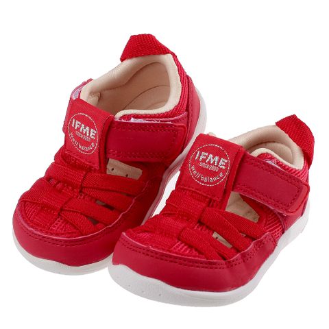 《布布童鞋》日本IFME極簡紅色寶寶機能水涼鞋(12.5~15公分) [ P3B314A ]