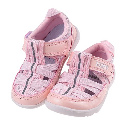 《布布童鞋》日本IFME極簡粉色中童機能水涼鞋(15~19公分) [ P3F601G ]