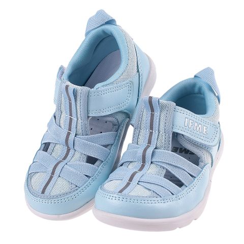 《布布童鞋》日本IFME極簡淺藍色中童機能水涼鞋(15~19公分) [ P3M603B ]