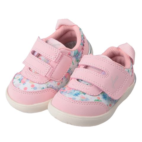 《布布童鞋》日本IFME渲染粉紅花色寶寶機能學步鞋(12~14.5公分) [ P3P501G ]