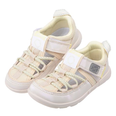 《布布童鞋》日本IFME帥氣米色中童機能水涼鞋(15~19公分) [ P4H803W ]