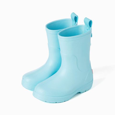 韓國 OZKIZ-馬卡龍色兒童輕量雨鞋-鱷魚-天空藍