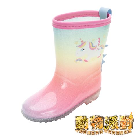ARNOR 阿諾 動物派對 童鞋 雨鞋 彩虹粉/ASKL40373