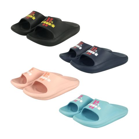 兒童款-DIADORA MIT童趣厚底拖鞋11078黑/11079寶藍/11080粉/11081藍