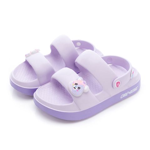【CareBears】彩虹熊 童鞋 雙絆帶涼鞋 粉紫/CBKT59927